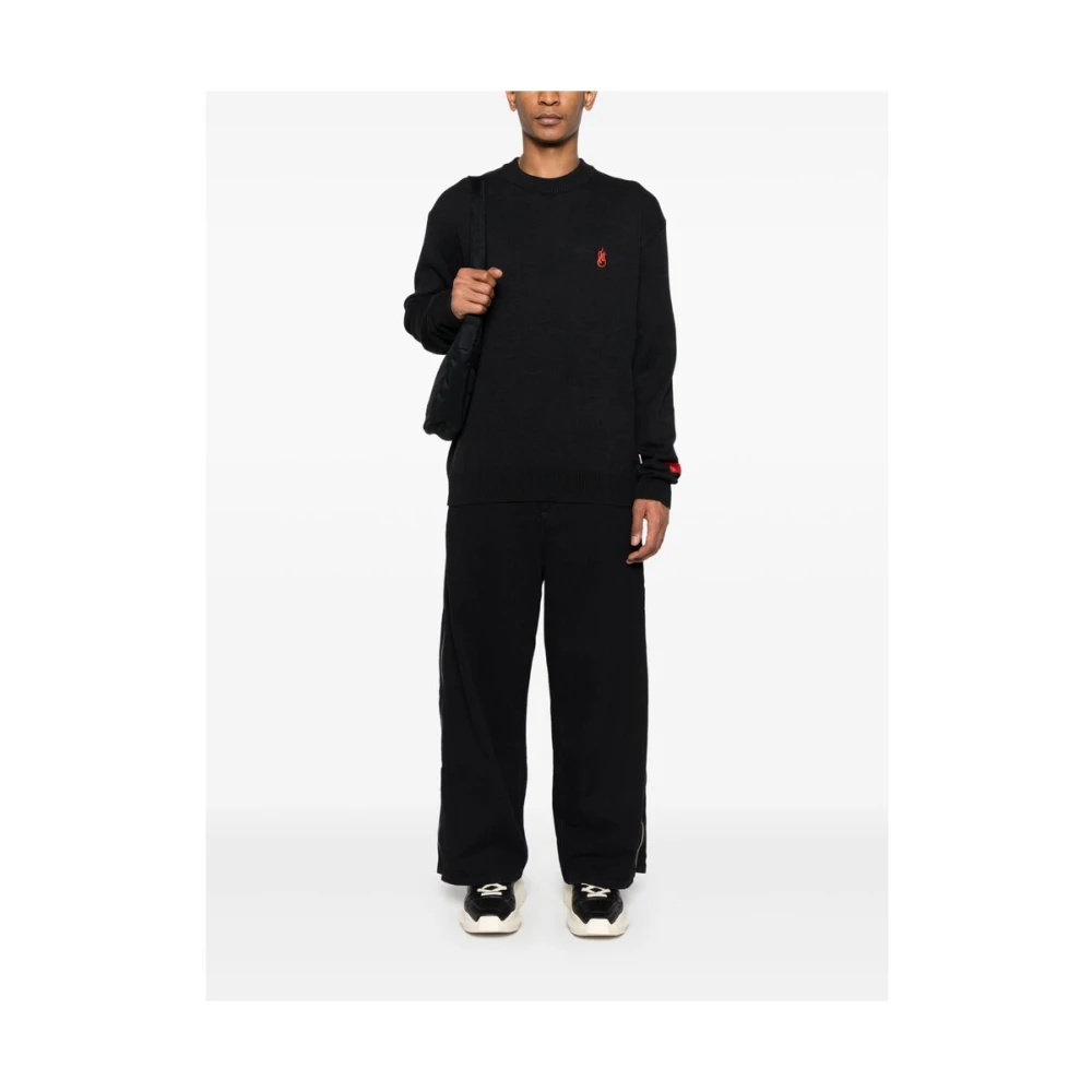 Vision OF Super Zwarte Sweatshirt met Vlam Logo Black Heren