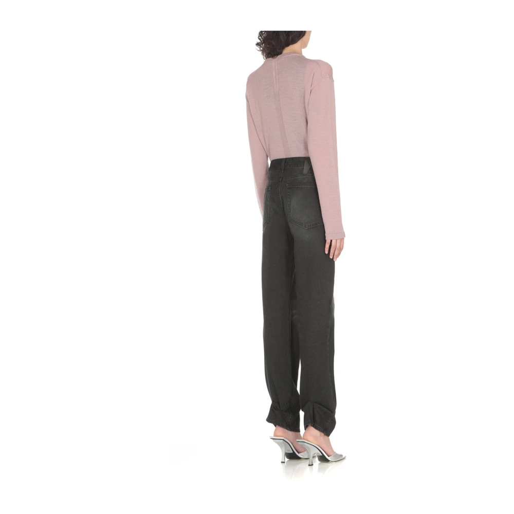 Darkpark Zwarte Katoenen Jeans met Riemlussen Black Dames