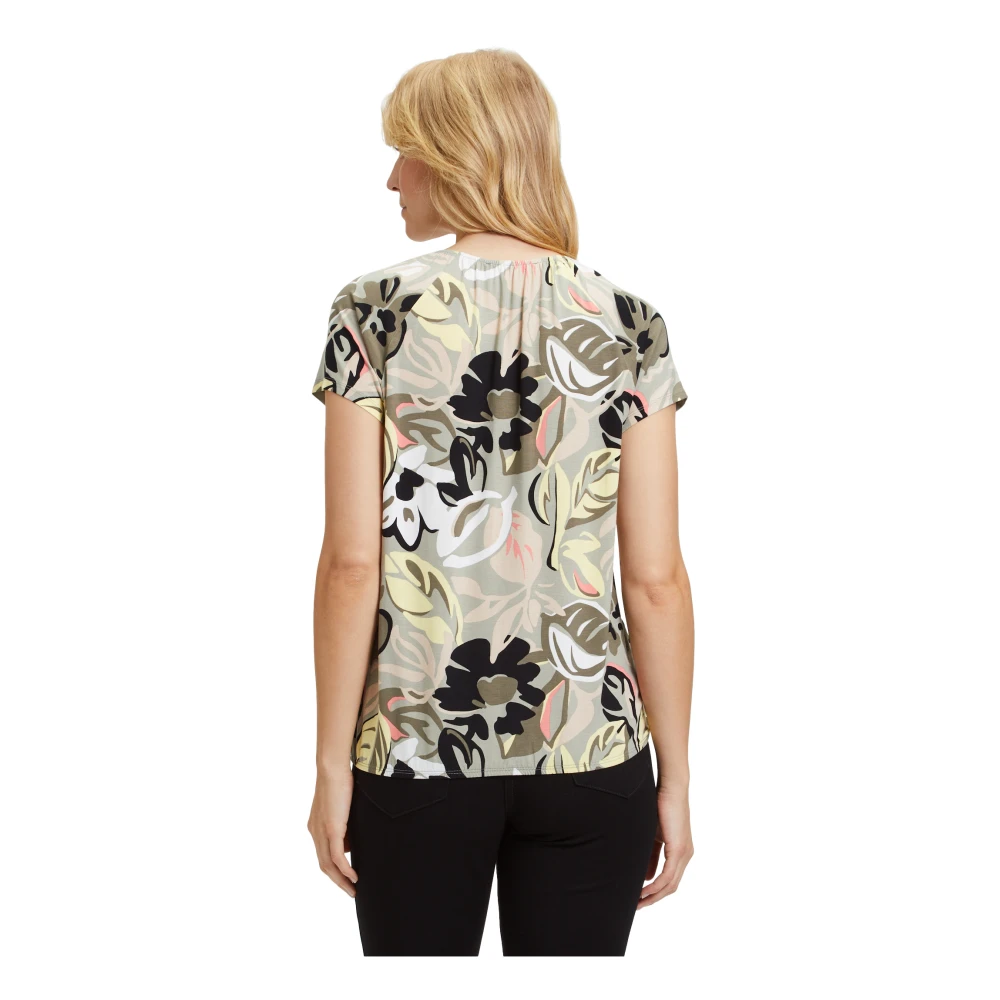 Betty Barclay Bloemenprint Shirt met Elastische Tailleband Multicolor Dames