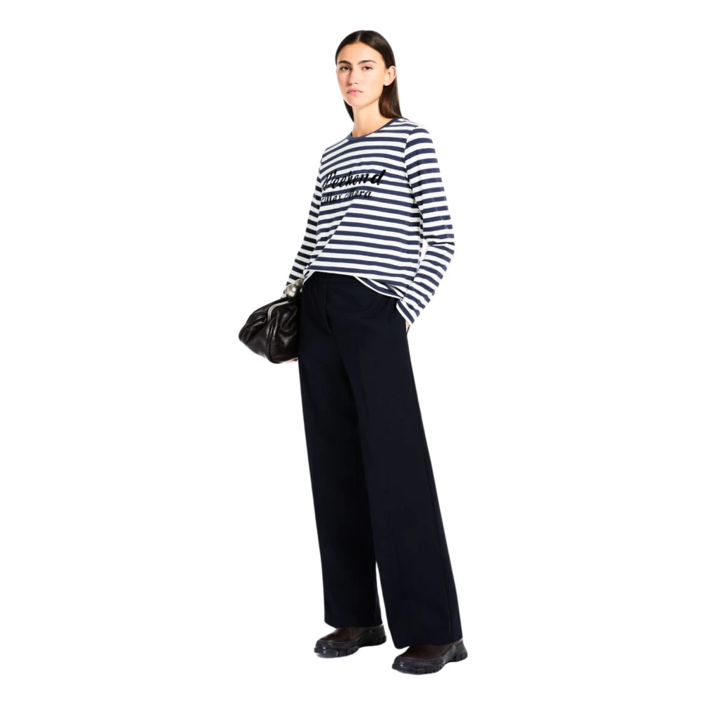 Max Mara Weekend Zwarte broek met rechte pijpen Black Dames