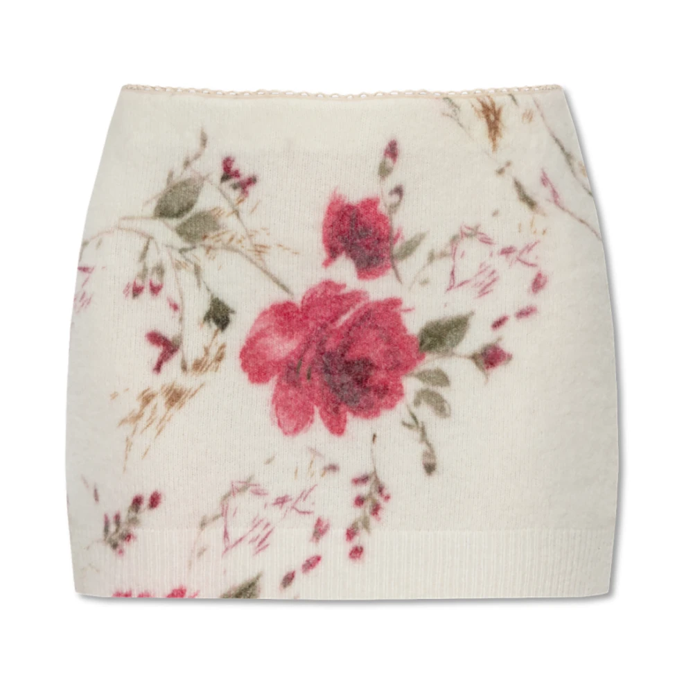 Blumarine Rok met bloemenpatroon Beige Dames