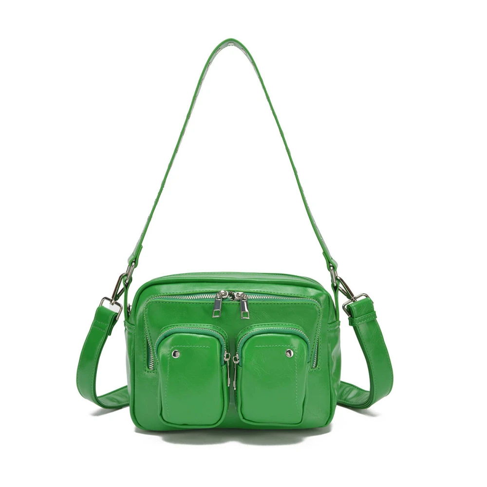 Núnoo Ellie Wrinkle Green Crossbody Tas Green Dames
