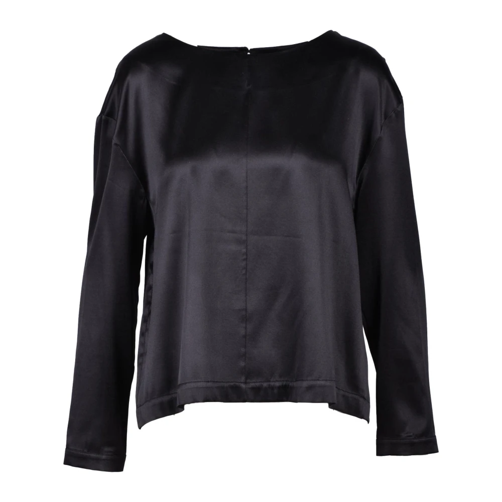 Wild Cashmere Zijden Blend Blouse Black Dames