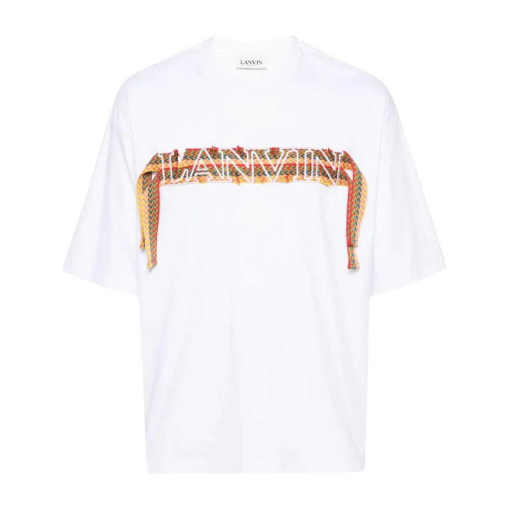 Lanvin Wit Oversize Kant T-shirt White Heren