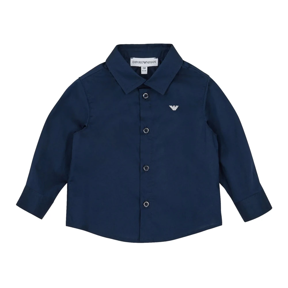 Emporio Armani Boys Blue Classic Shirt - Kids Shirts - 18 M - Kids