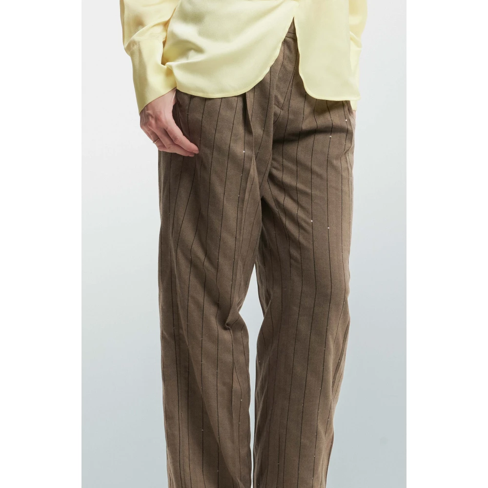 Kocca Sprankelende Gestreepte Broek Multicolor Dames