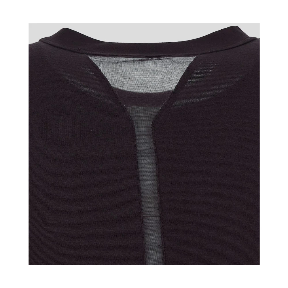 Gentryportofino Pruim Viscose en Wol T-Shirt Purple Dames