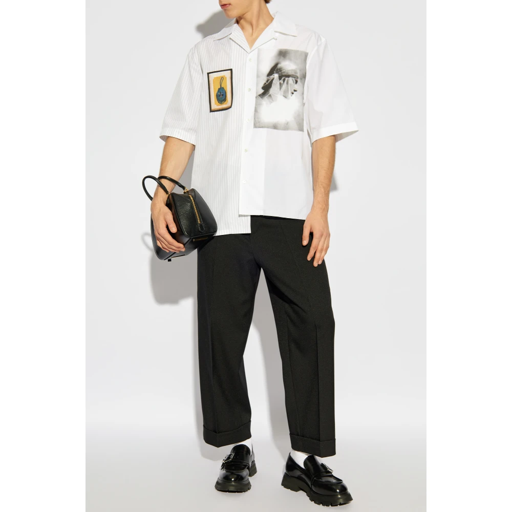 Lanvin Katoenen overhemd White Heren