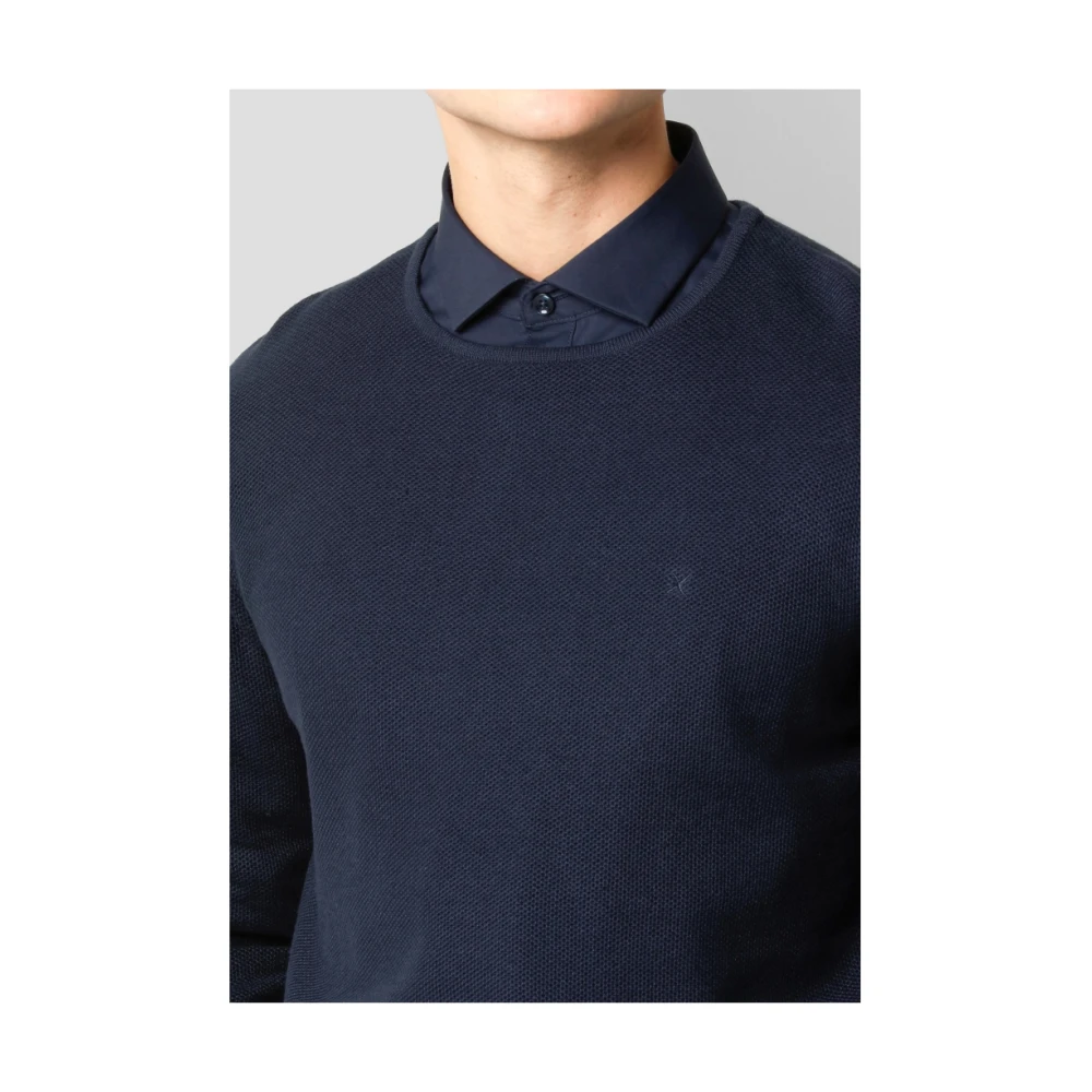 Clean Cut Lauritz Crew Knit Trui Blue Heren