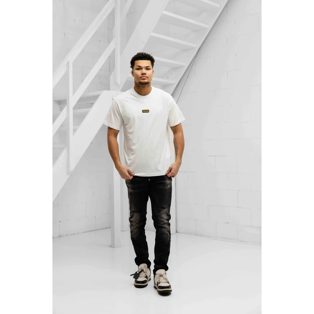 Versace Jeans Couture Plate Logo T-Shirt Wit Heren White Heren