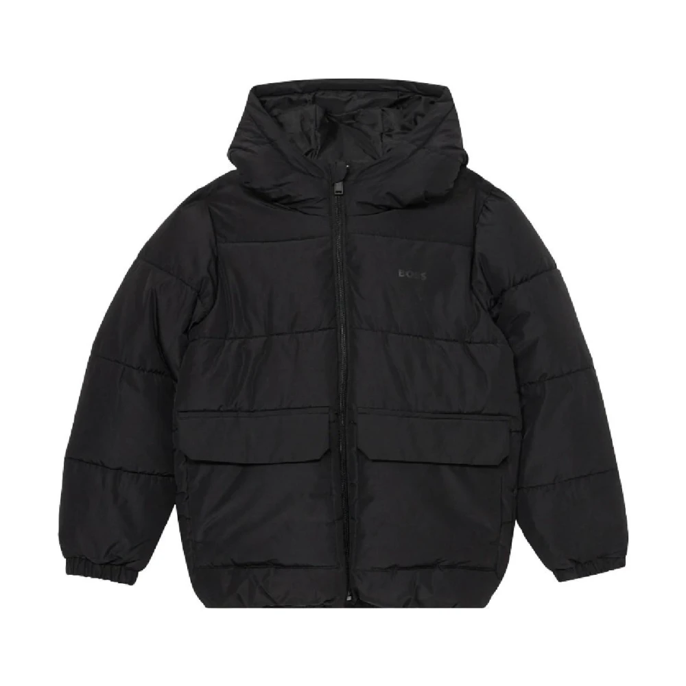 Hugo Boys Black Winter Jackets, 12 Y, Quilted Jacket