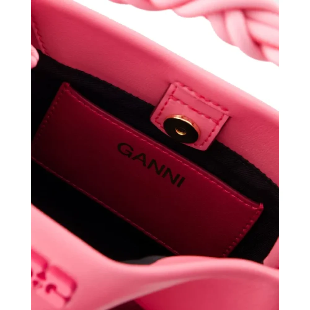 Ganni Leather handbags Pink Dames