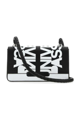Tvåfärgad läder crossbody-väska