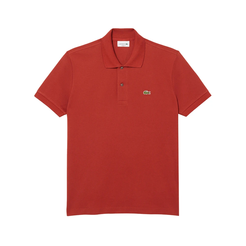 Lacoste Röd Polo Skjorta Klassisk Ikonisk Look Red, Herr