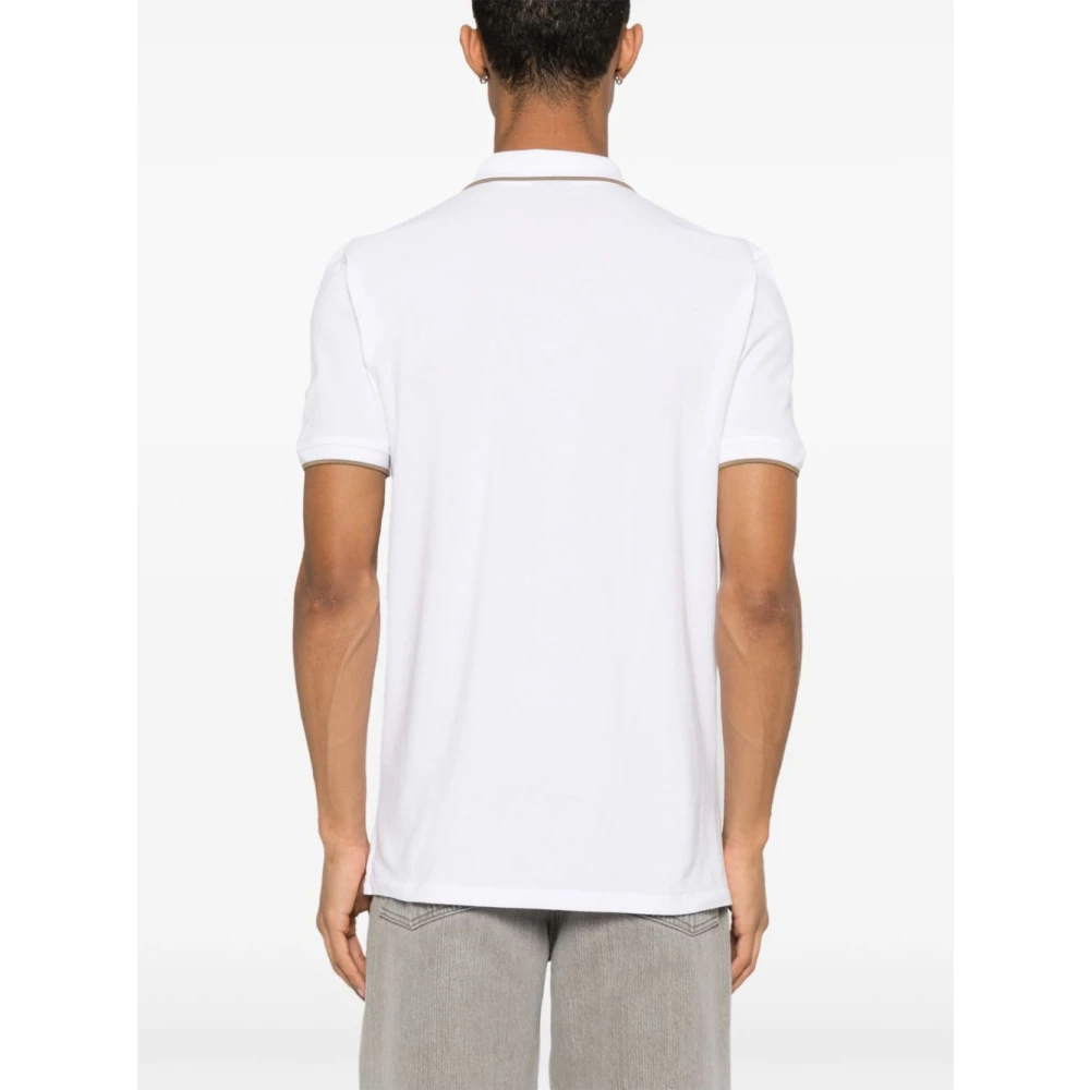 PS By Paul Smith Witte Polo Shirt met Contrasterende Rand White Heren