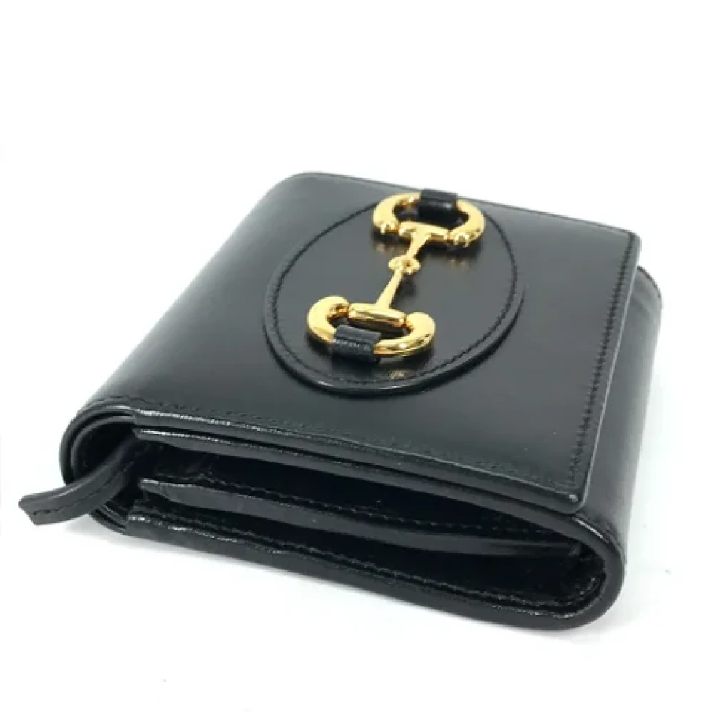 Gucci Vintage Pre-owned Leather wallets Black Dames