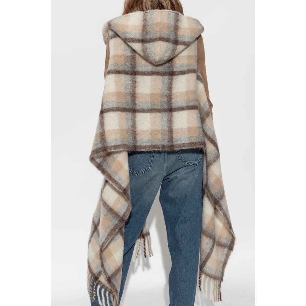 Woolrich Poncho met capuchon Beige Dames