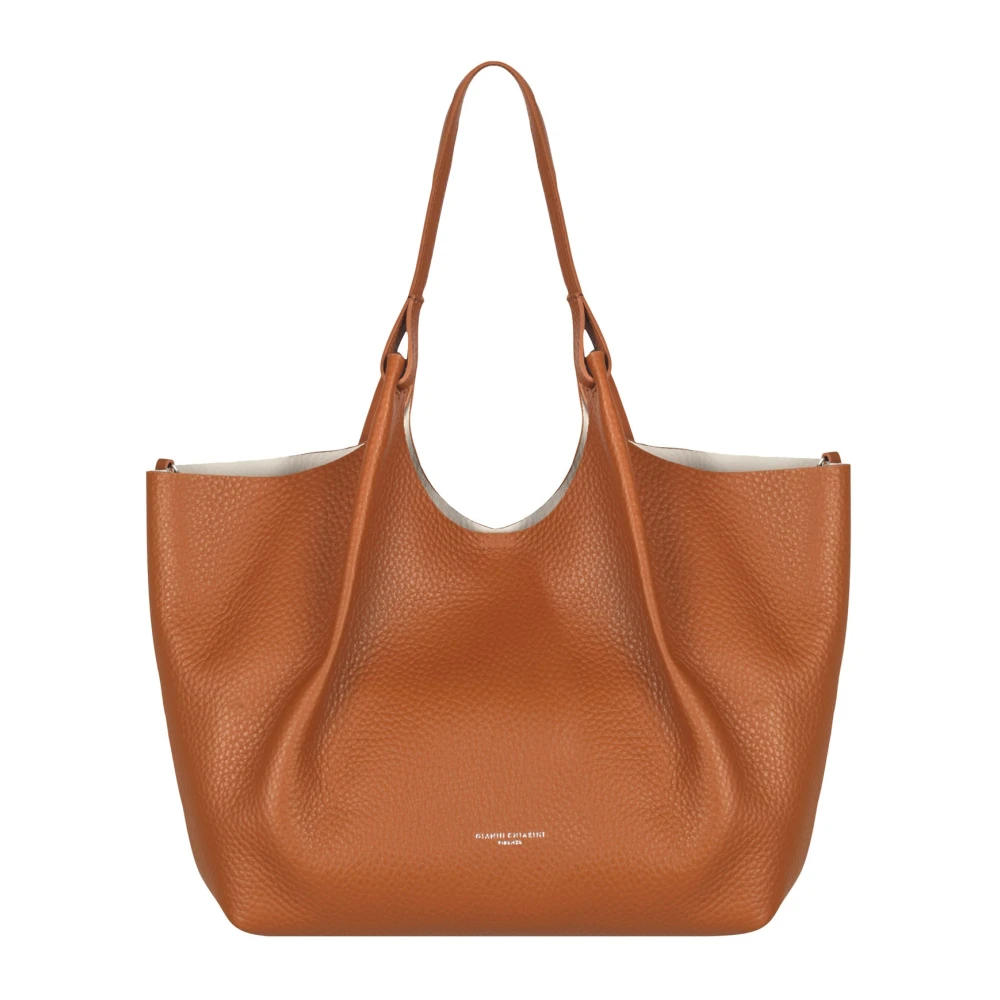 Gianni Chiarini Dubbele leren handtas Dua model Brown Dames