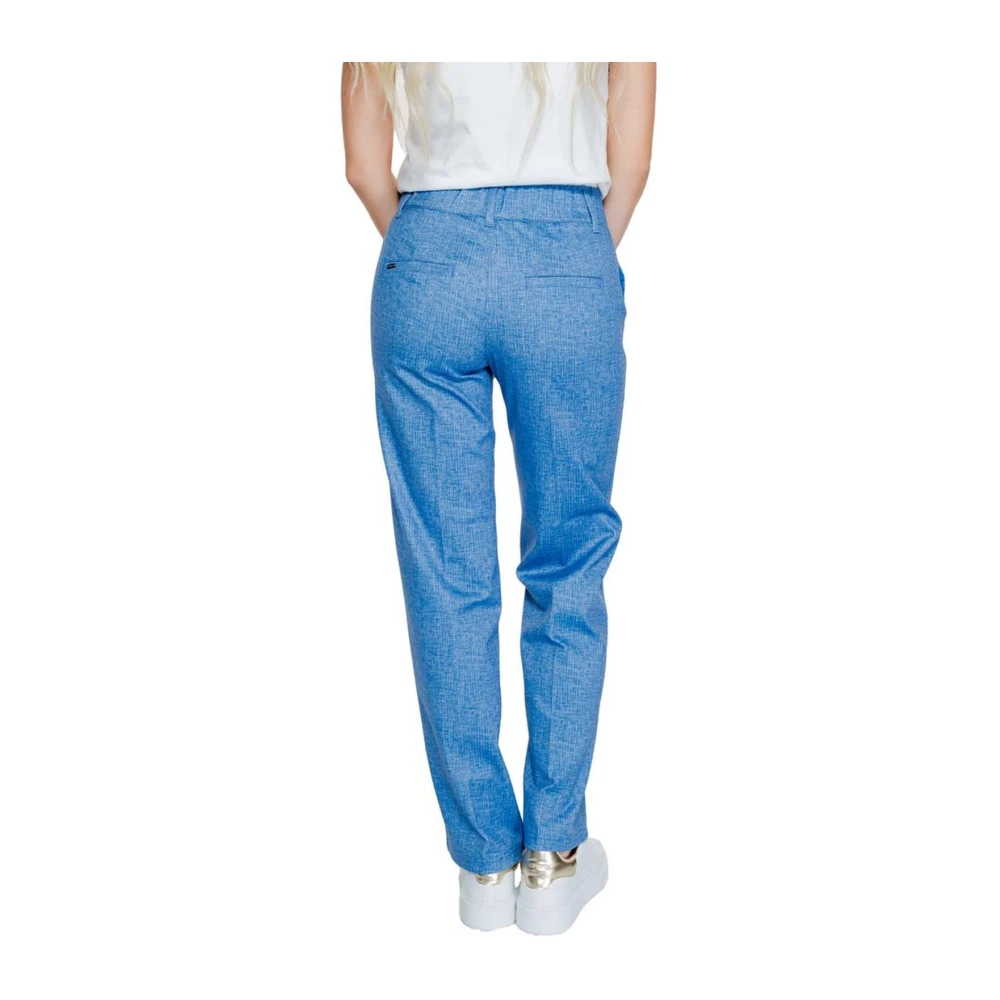 Street One Blauwe Palazzo Broek Lichtgewicht Flexibele Pasvorm Blue Dames