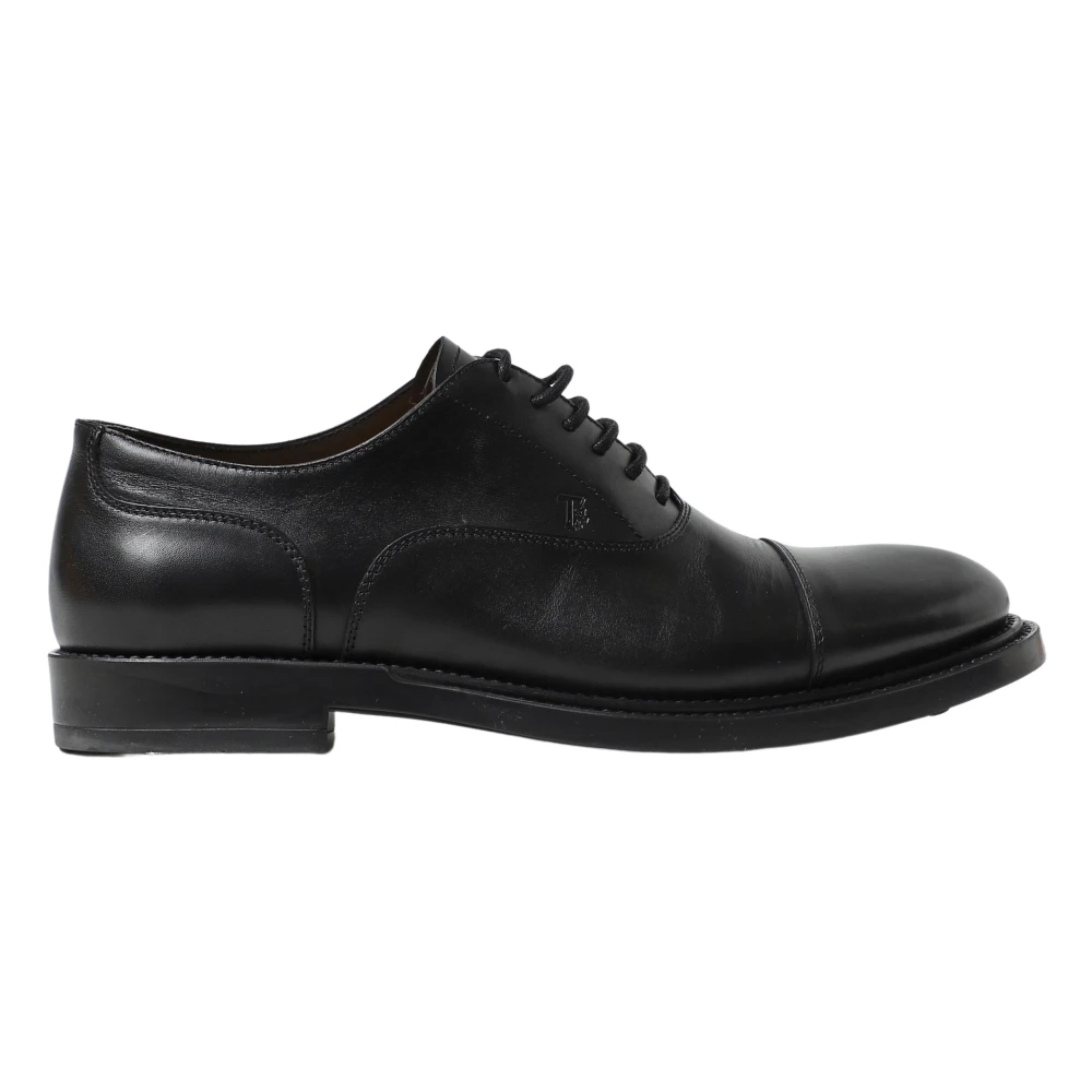 TOD'S Formele Rubberen Veterschoenen Black Heren