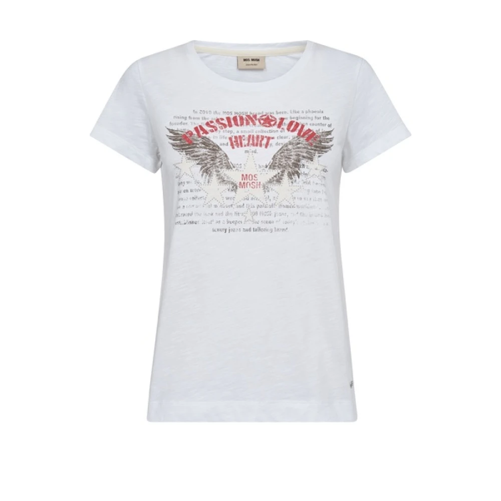 MOS MOSH Witte Tee T-Shirt Cool Model White Dames
