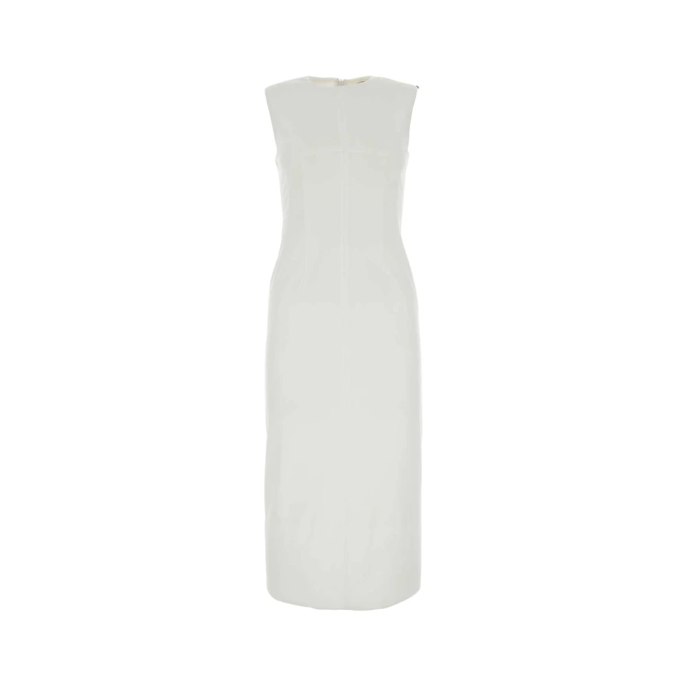 SPORTMAX Gewatteerde Jersey Jurk Cariddi Stijl White Dames