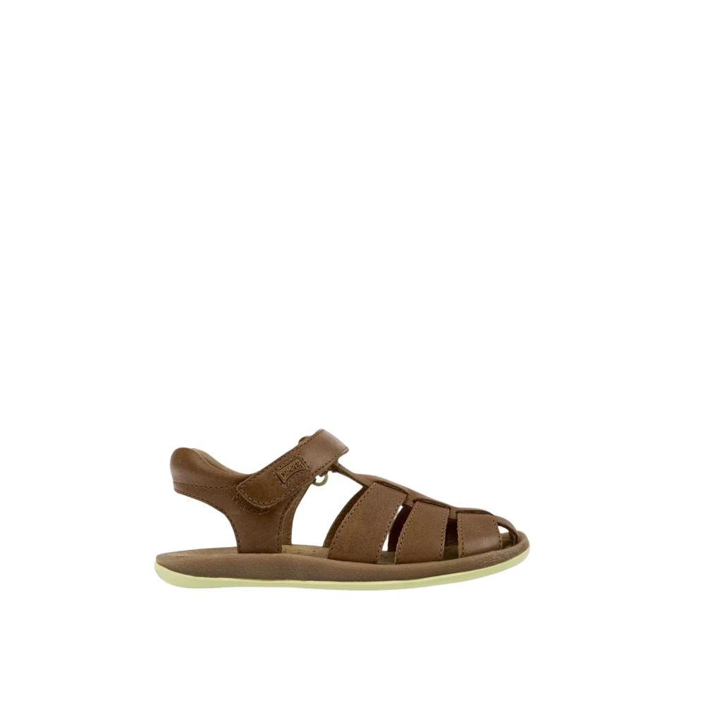 Camper Boys Brown Classic Leather Fisherman Sandals Size 28 Eu