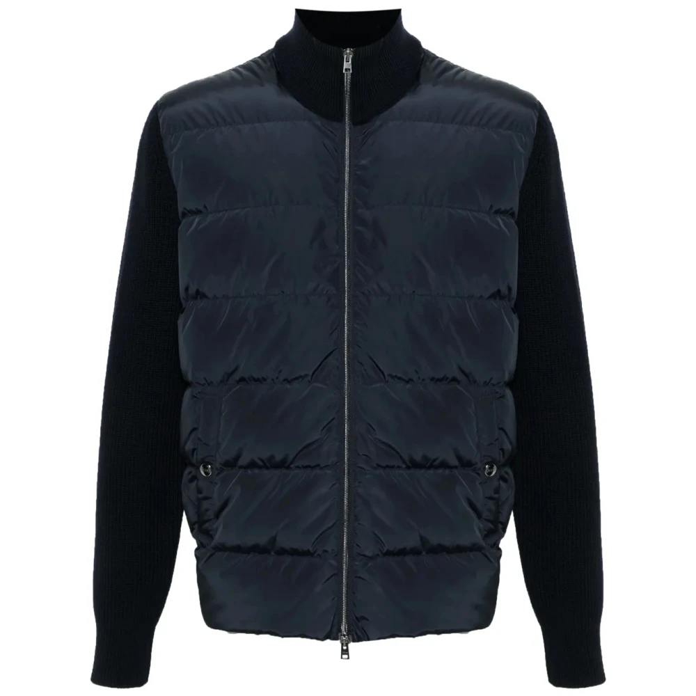 Herno Blå Quilted Cardigan