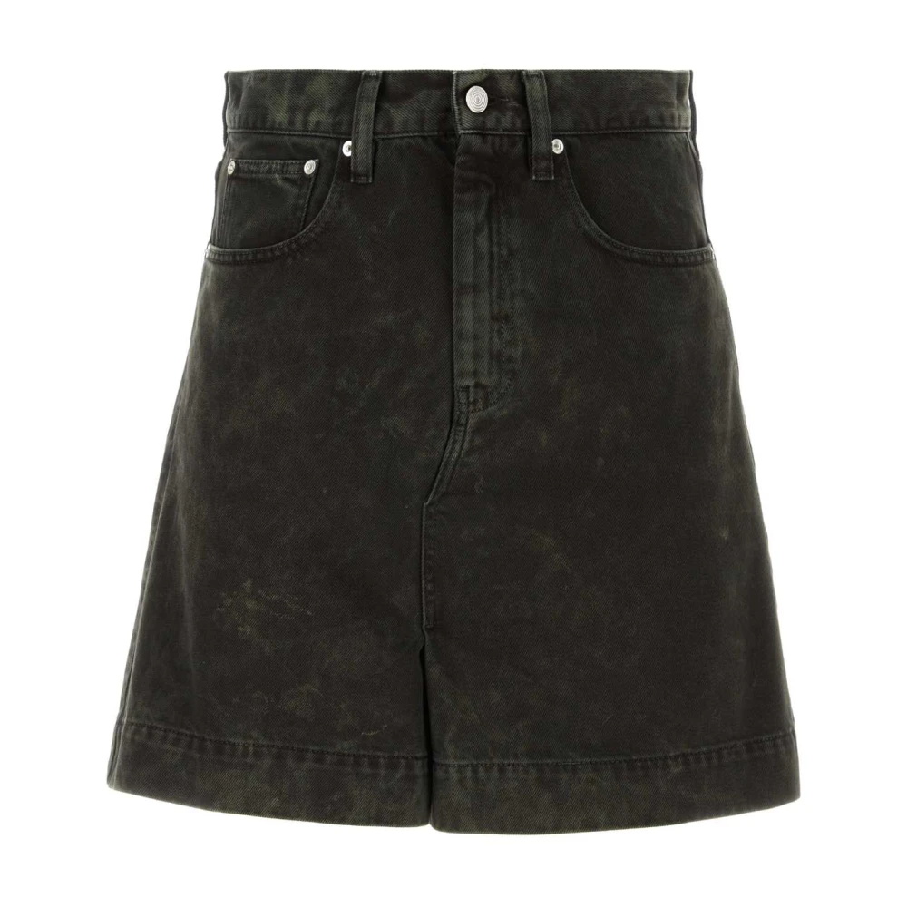 Namacheko Zwarte Denim Bermuda Shorts Black Heren