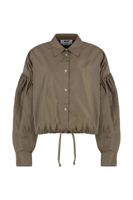 Balloon Sleeve Collared Jacket