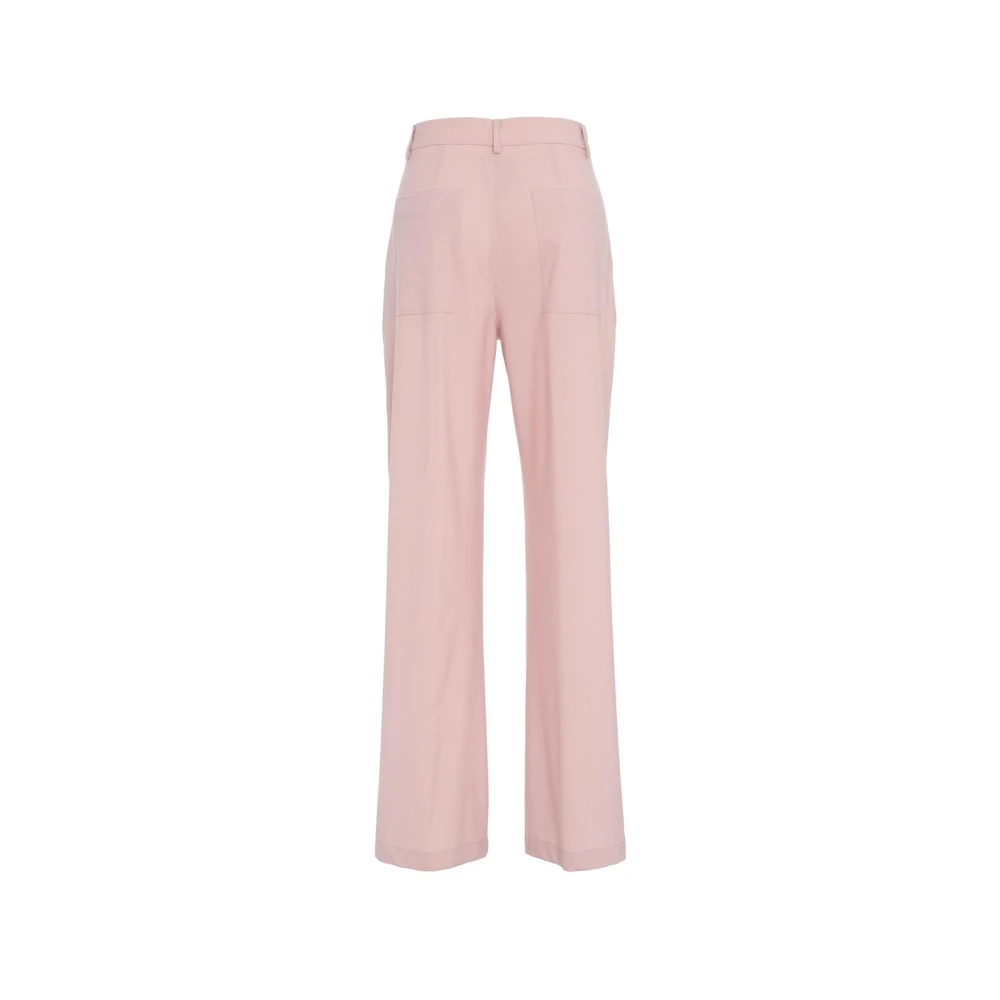 Semicouture Rose Wide Leg Pants Pink Dames