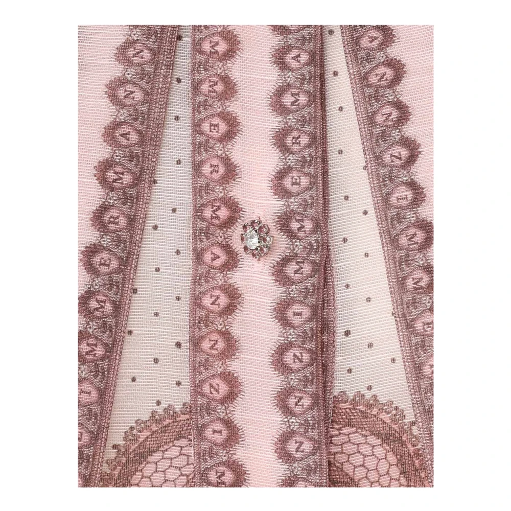Zimmermann Roze zijden linnen organza blouse Pink Dames