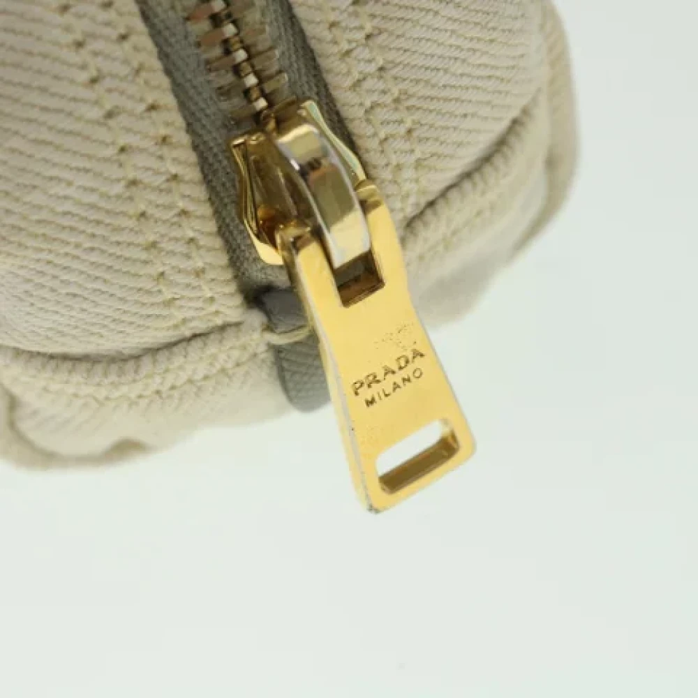 Prada Vintage Pre-owned Canvas pouches White Dames