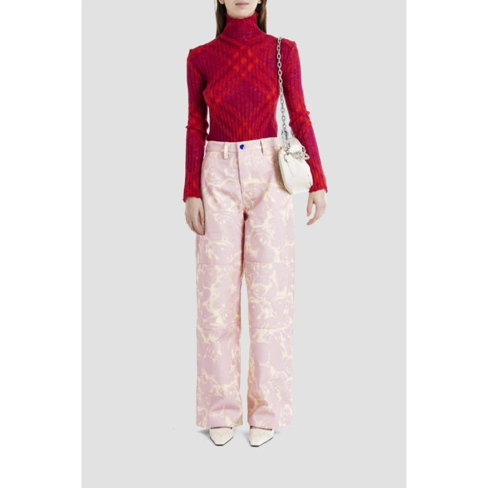 Burberry Trousers Pink Dames