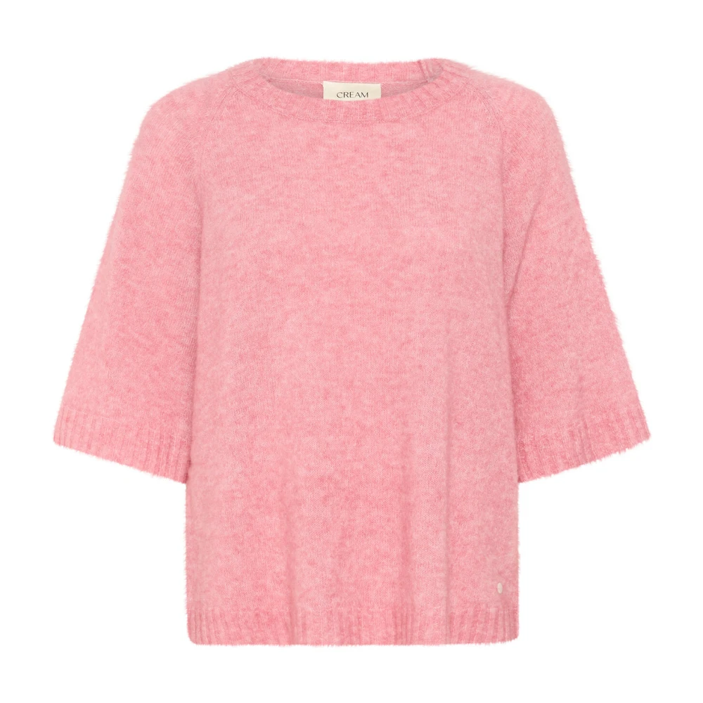 Cream Stickad Blus i Blush Färg Pink, Dam