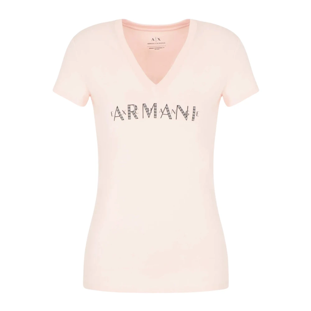 Armani Exchange Dames T-shirt met korte mouwen Pink Dames