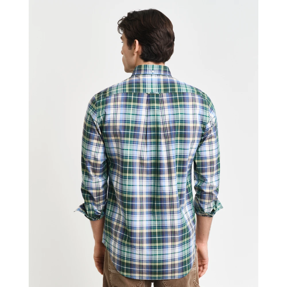 Gant Tartan Check Poplin Overhemd Multicolor Heren