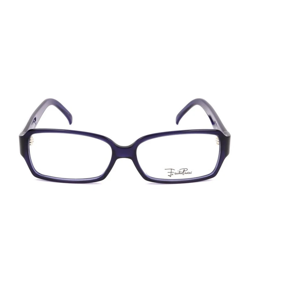 EMILIO PUCCI Blauwe Kunststof Montuur Bril Stijlvol Model Blue Dames