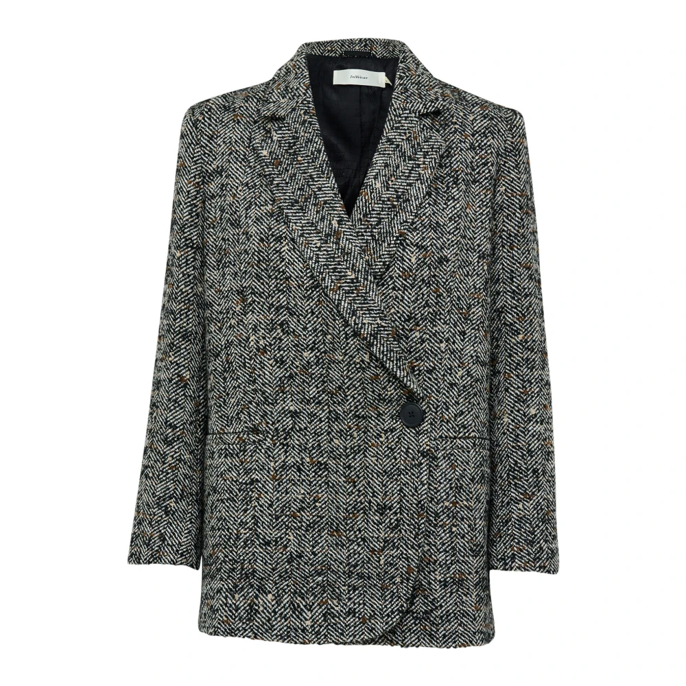InWear Zwart Wit Blazer Jas Black Dames