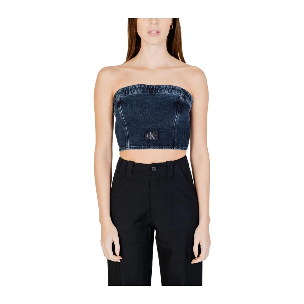 Calvin Klein Jeans Katoenen Tops & T-Shirts Collectie Blue Dames