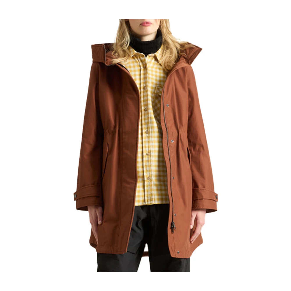 Woolrich 3-in-1 Parka Katoenen Jas Brown Dames