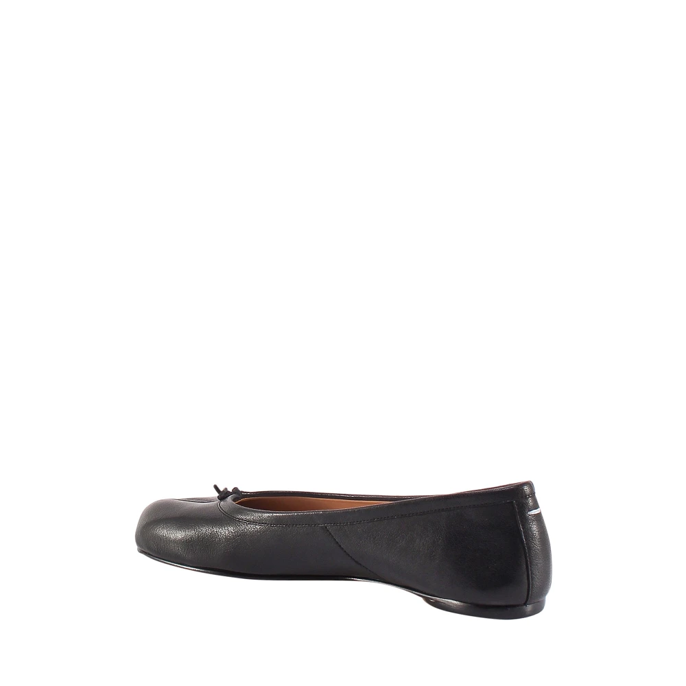 Maison Margiela Luxe Leren Ballerina`s Black Dames