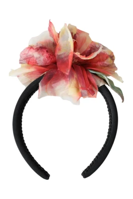 Blommig Svart Tiara Kvinnor Hårband Diadem
