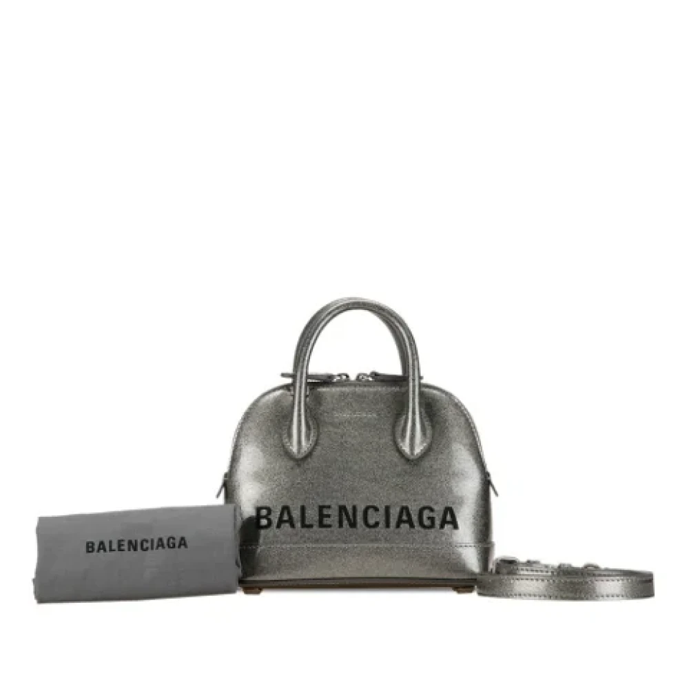 Balenciaga Vintage Pre-owned Leather handbags Gray Dames