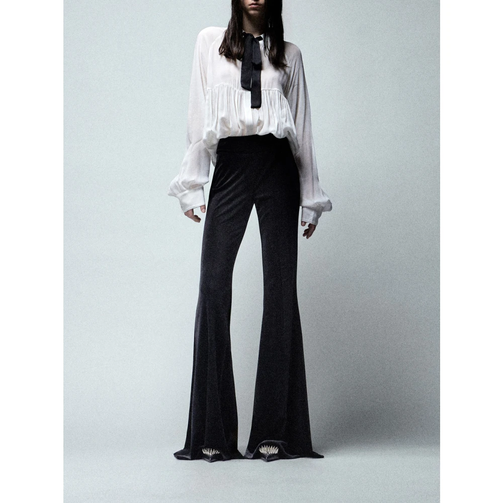Aniye By Zwarte Flare Veloursbroek Black Dames