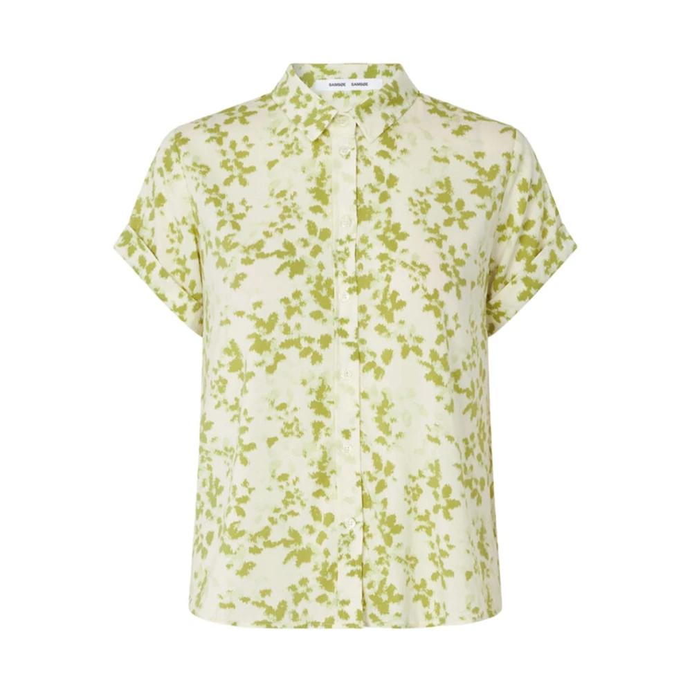 Samsøe Groene Majan Korte Mouw Blouse Multicolor Dames