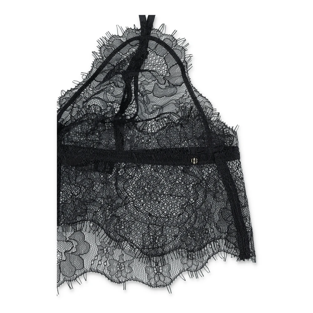 Anine Bing Elegante Kant Bralette voor Vrouwen Black Dames