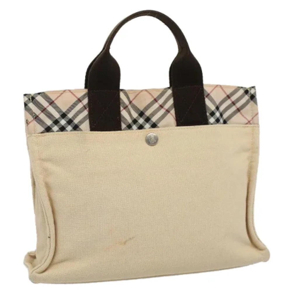 Burberry Vintage Pre-owned Canvas handbags Beige Dames