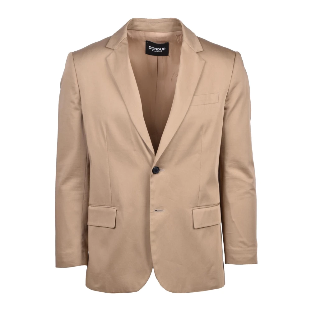 Dondup Katoen Zijde Blend Blazer Jas Brown Heren