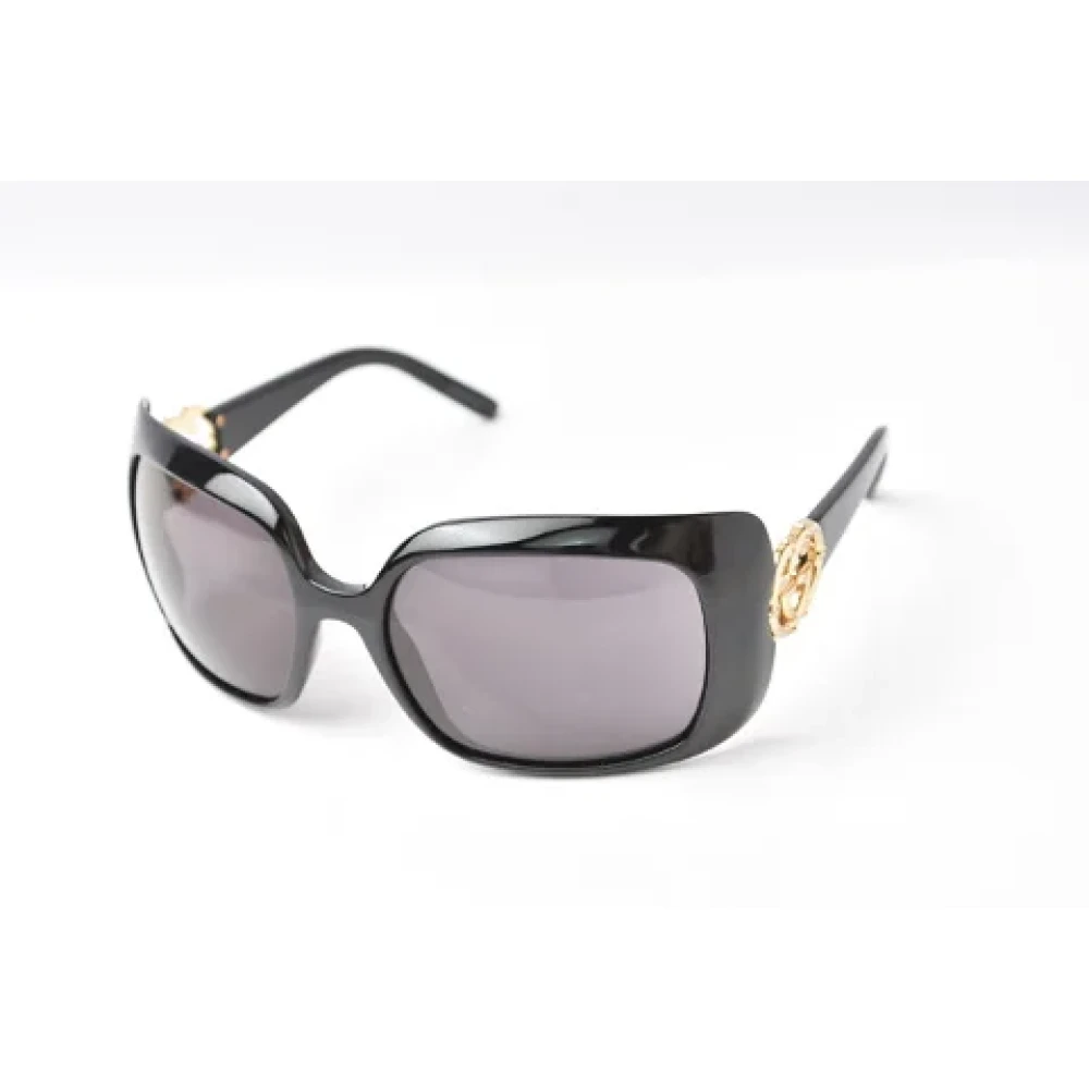 Gucci Vintage Pre-owned Plastic sunglasses Black Dames